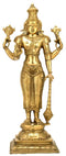 The All Pervading One 'Lord Vishnu' Brass Sculpture 20"