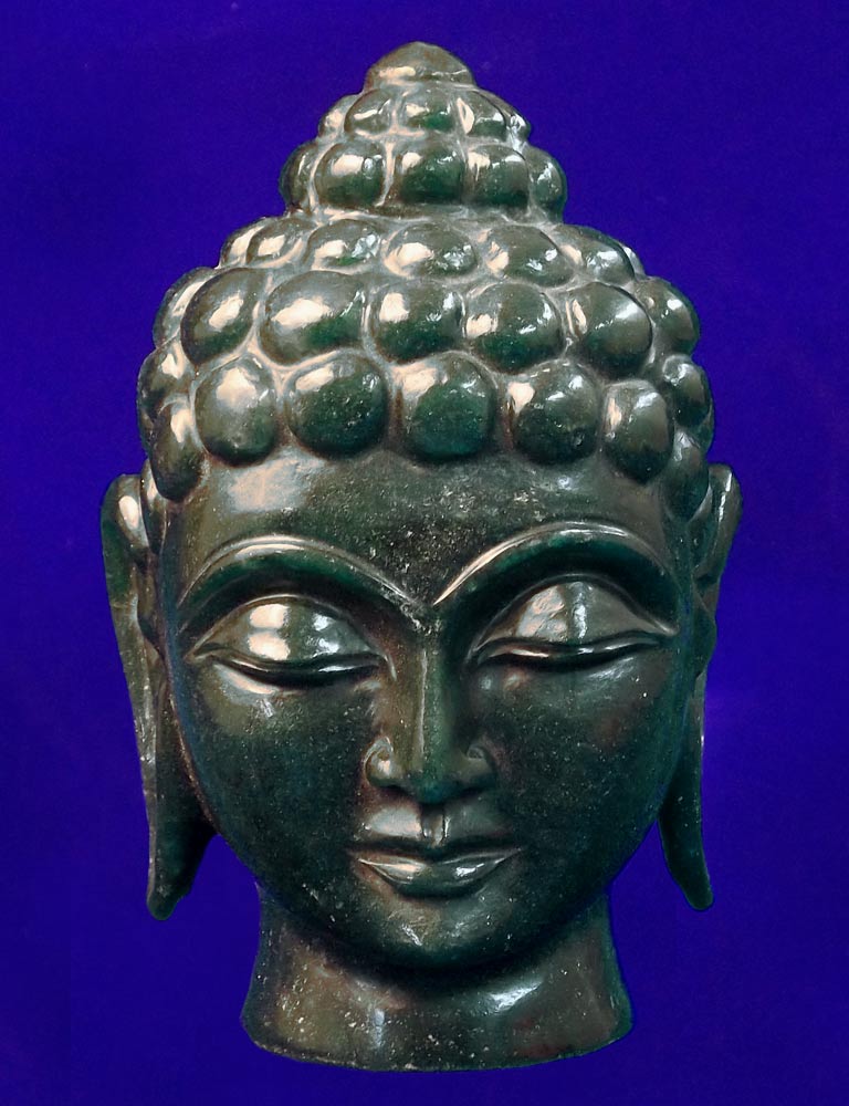 Buddha Head in Aventurine 6"