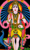 Standing Lord Murugan Swami  - Sequin Decorated Wall Tapestry