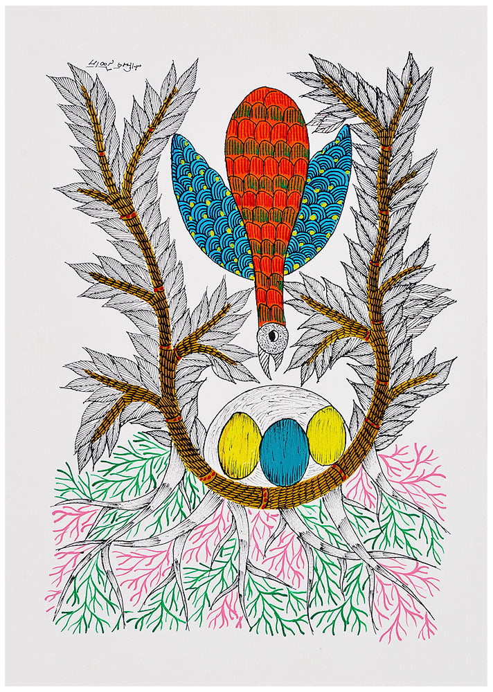 Maternal Bond - Gond Painting