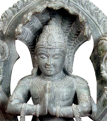 Adi Shesha as Patanjali - Stone Statuette