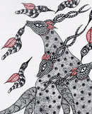 Resting Animals Gond Tribal Painting
