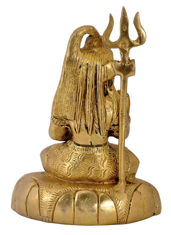 Brass Statue Blessing Lord Shiva