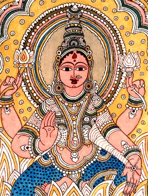 Kalamkari painting of Mother Goddess Lakshmi
