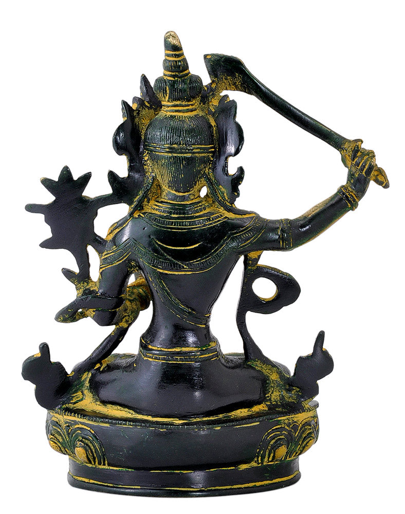 Lord Manjushree Brass Sculpture