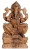 Gaurisuta Lord Ganesha - Wood Statue