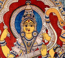 Goddess Saraswati - Kalamkari Painting