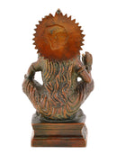 Lord Ayyappan Brass Statue in Brown Finish