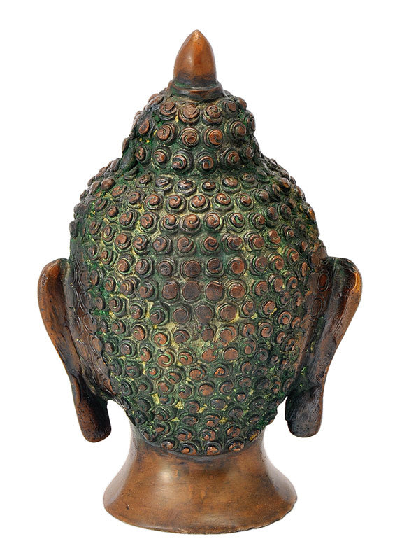 Decorative Serene Buddha Head Statue 6"