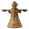 Dhokra Tribal Lady Figurine Holding Five Wick Lamp
