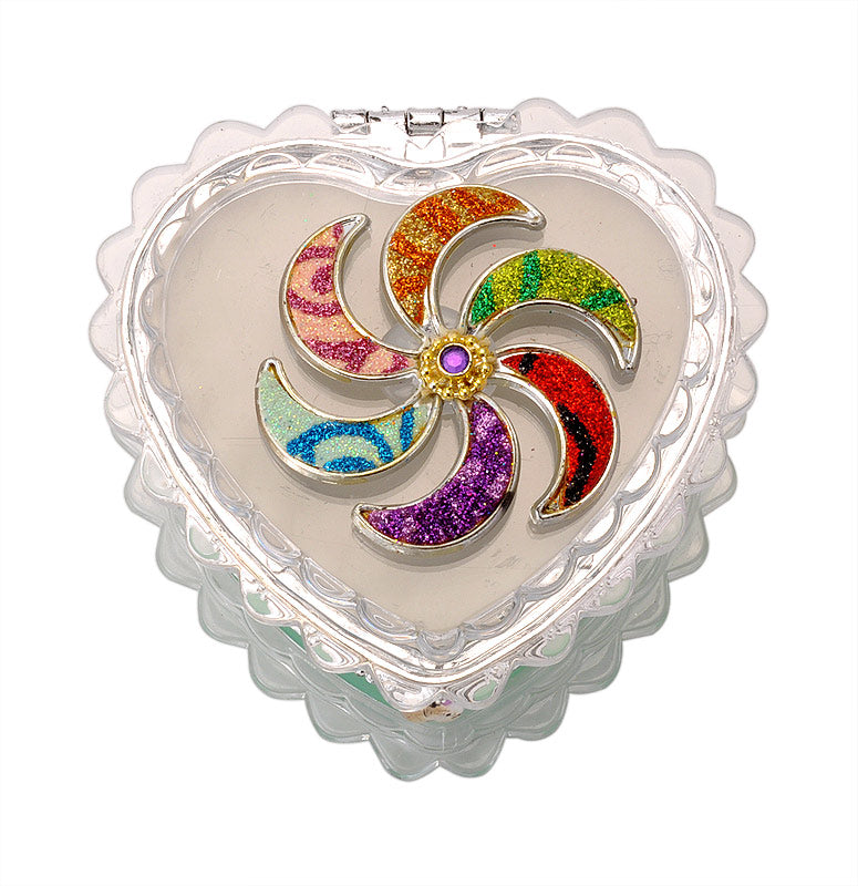 Heart Shape Glass Jewelry Box