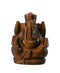 Lord Ganesha Tiger Eye Stone Statue 2.25"