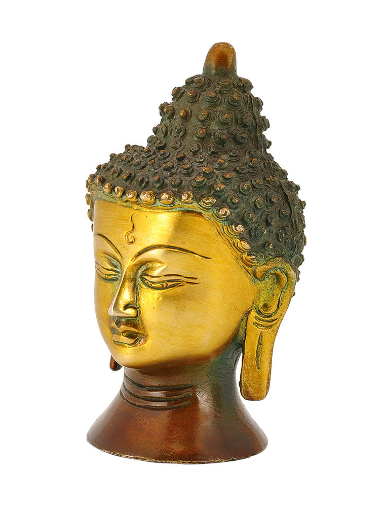 Serene Buddha Brass Head