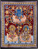 "Ganesha, Lakshmi and Saraswati" Kalamkari Painting