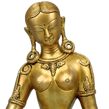 Lovely Goddess Tara - Brass Sculpture