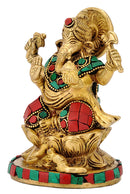 Lord Vinayaka Statue with Stones