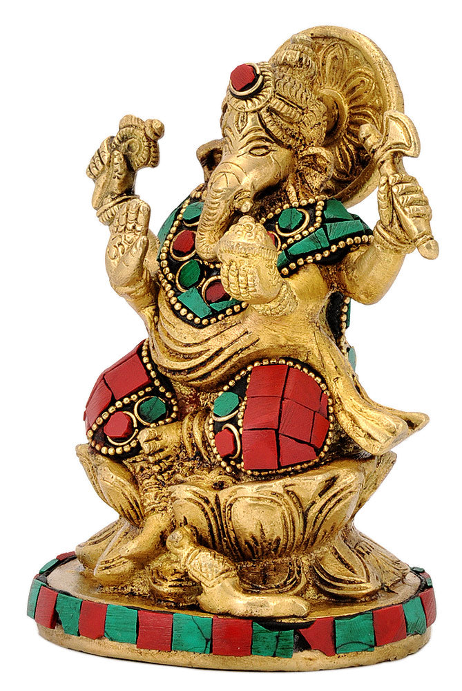 Lord Vinayaka Statue with Stones
