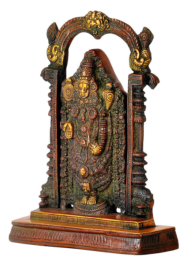 Lord Tirupati Balaji Brass Statue for Home Temple