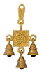 Om Engraved Brass Wall Hanging Bell