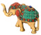 Decorative Elephant with Raised Trunk Brass Figurine