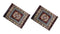 Ethnic Design 2 Piece Polycotton Mat Set - 22"x24", Brown