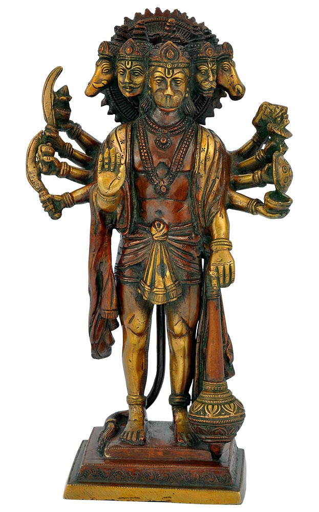 Five Headed Hanuman ji 13.75"