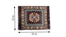 Ethnic Design 2 Piece Polycotton Mat Set - 22"x24", Brown