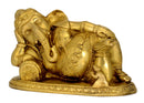 Resting Lord Ganesha Brass Statue