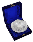 Silver Plated Metal Bowl with Velvet Box Packing
