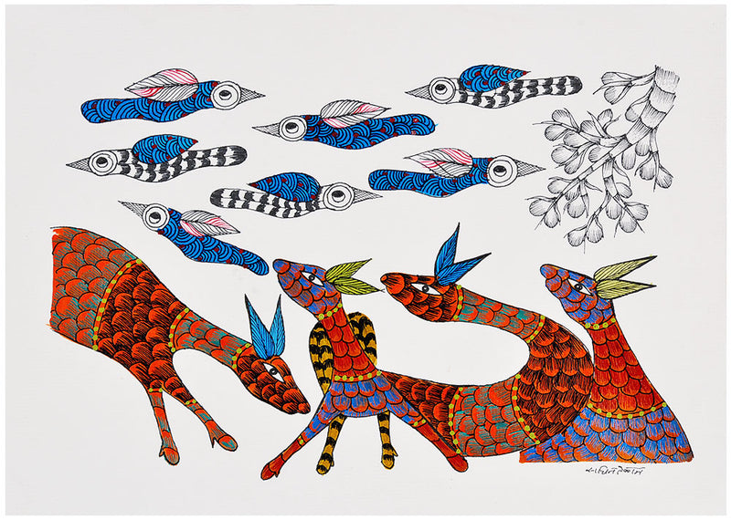 Celebration of Life - Gond Painting