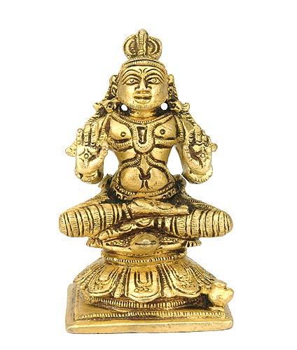 Lord Brahma - Brass Miniature Statue
