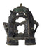 Old Finish Folkart Style Shiva Parvati Baby Ganesh Collector's Statue