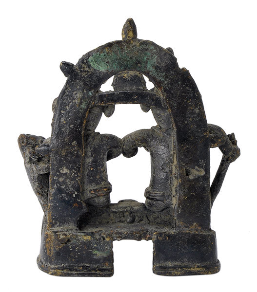 Old Finish Folkart Style Shiva Parvati Baby Ganesh Collector's Statue