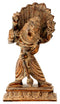 Blessing Lord Narasimha Statue in Brown Antique Finish