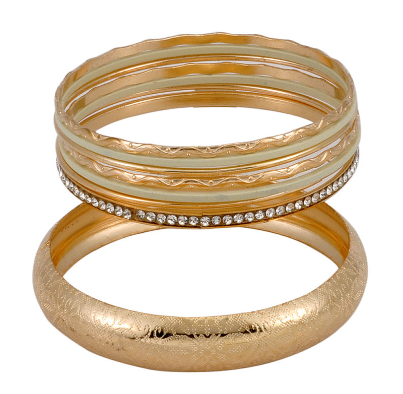 Golden Beige Bracelet and Bangles Set