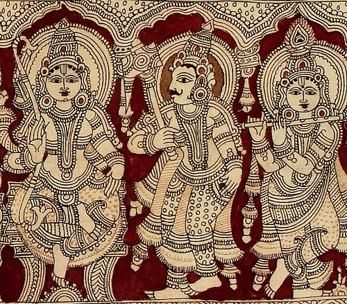 "Dasavatara" Incarnations of Vishnu - Kalamkari Painting