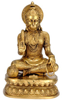 Symbol of Purity and Strength 'Lord Hanuman'  - Brass Statue 14"