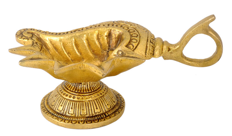 Conch Shaped Deepak with Handle