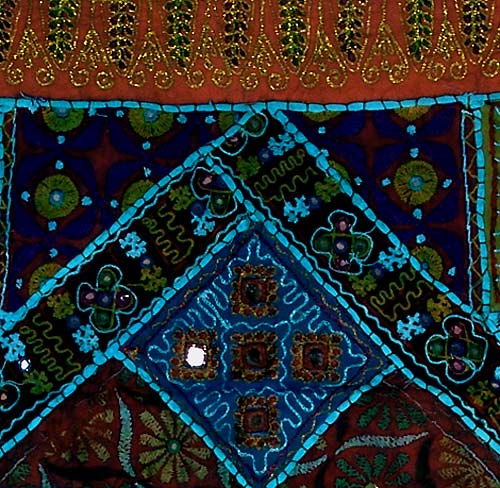 Garden at Night - Kutchi Tribal Tapestry