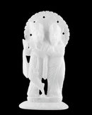 Shri Krishna with Radha White Stone Figurine