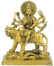 Bhagwati Durga Riding a Tiger - Brass Statue