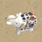 Alabaster Stone Elephant with Floral Inlay
