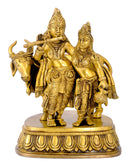 Radha Krishna with Cow