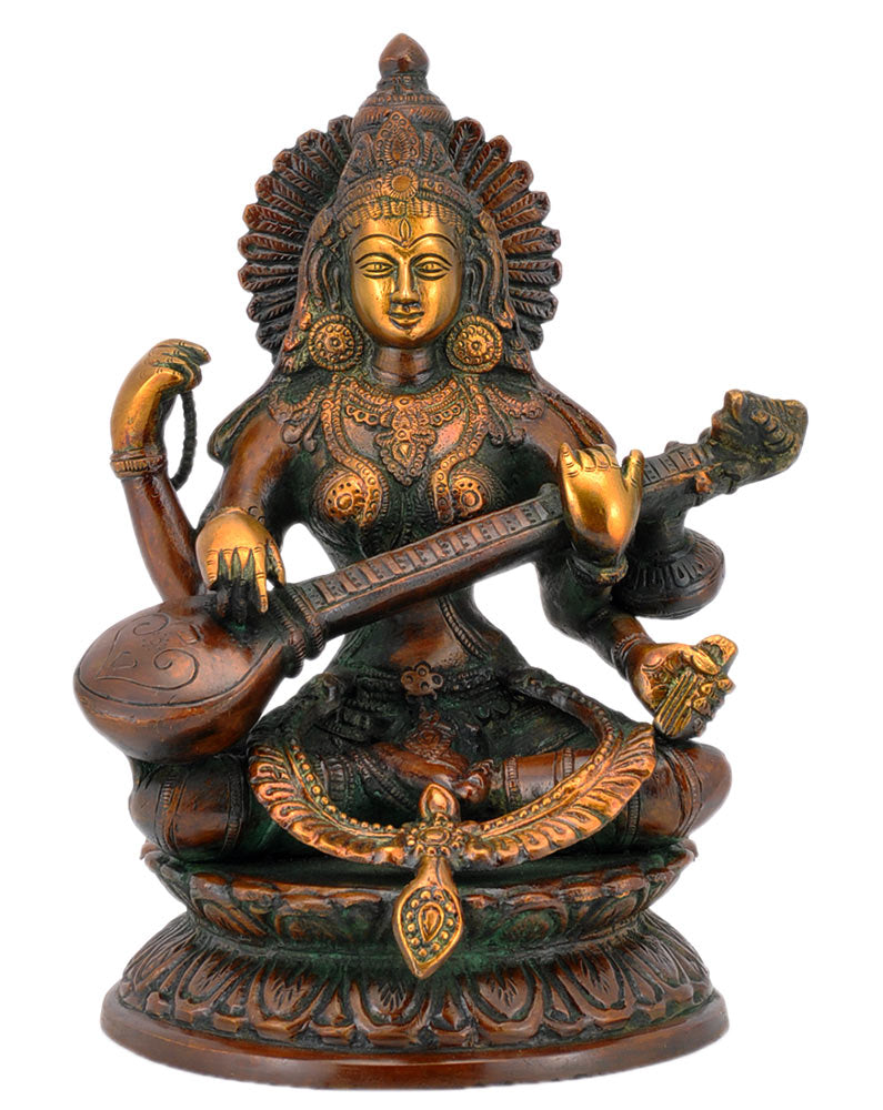 Mata Saraswati Plays Veena