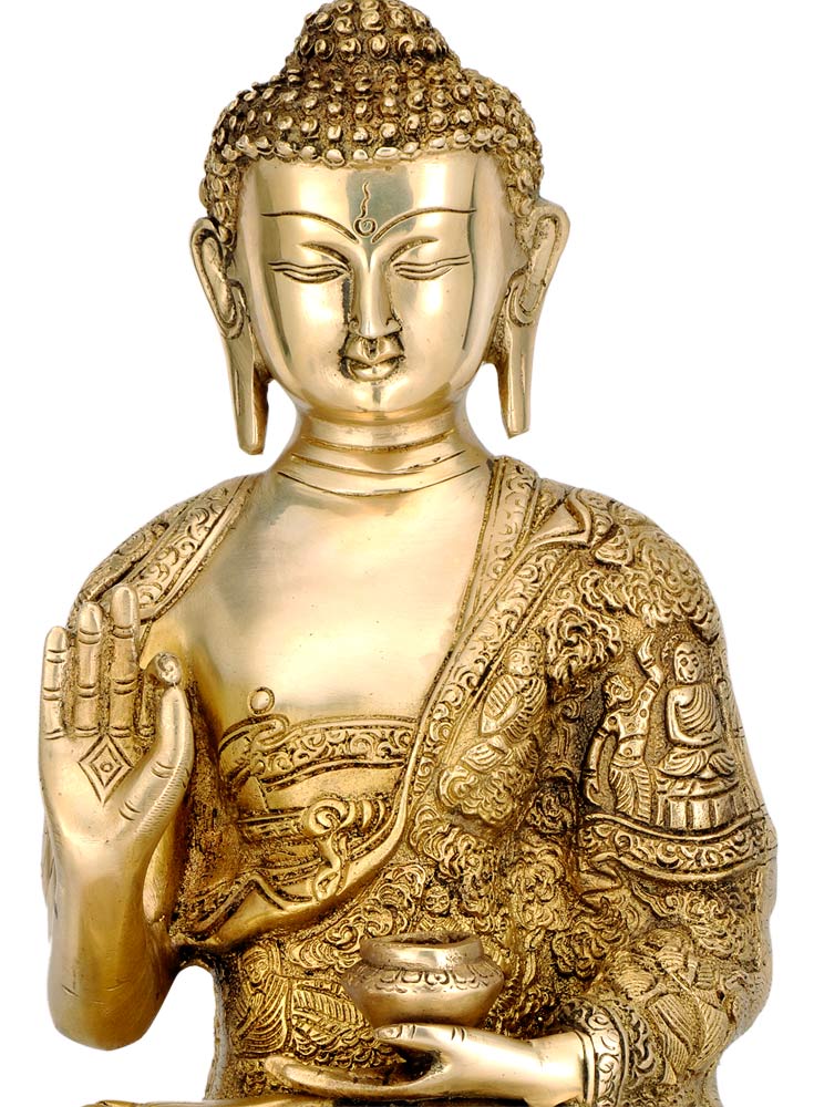 Medicine Buddha - Fine Brass Figure