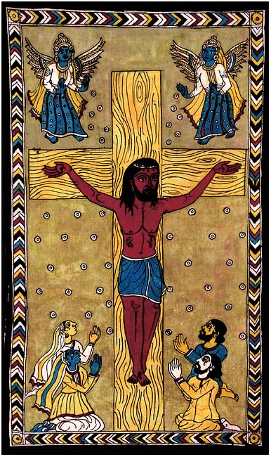 Crucifixion of Christ - Kalamkari Painting