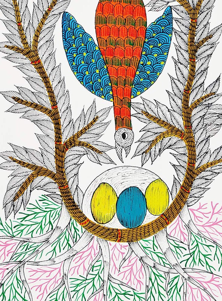Maternal Bond - Gond Painting