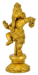 Dancing Lord Ganesha Brass Figure