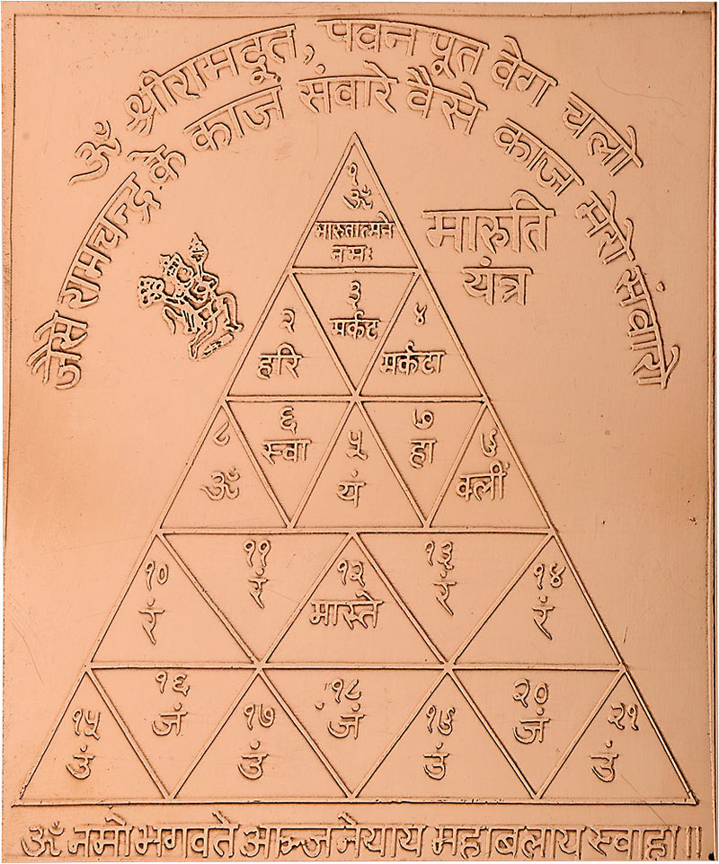 Shri Maruti Yantra in Copper