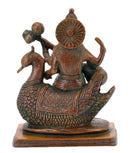 Goddess Saraswati Seated on Swan 7.50"